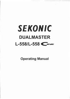 Sekonic L 558 DualMaster manual. Camera Instructions.